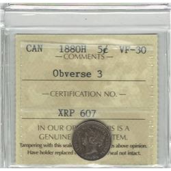 1880-H Canada 5 Cent