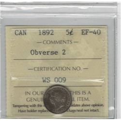 1892 Canada 5 Cent