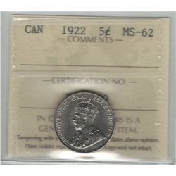 1922 Canada 5 Cent