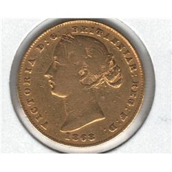 1868 Australia Sovereign Gold