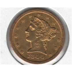1844-O USA $5 Gold