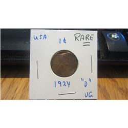 1924-D USA 1 Cent (RARE)