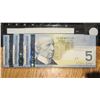 Image 2 : Set of 3 Canada $5 Notes