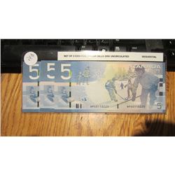 Set of 3 Canada $5 Notes