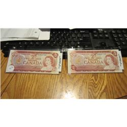Set of 2 $2 Notes