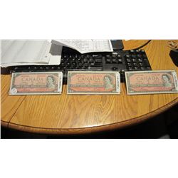 Set of 3 $2 Notes