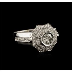 14KT White Gold 1.09 ctw Diamond Ring