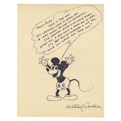 Original Mickey Mouse Drawing by Wilfred Jackson.