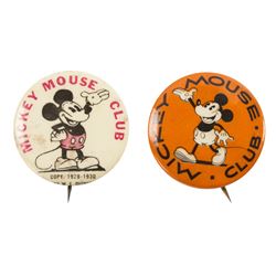 Pair of Mickey Mouse Club Buttons.