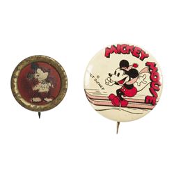 Pair of Vintage Mickey Mouse Buttons.