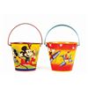 Image 4 : Set of (12) Vintage Disney Tin Pails & Watering Can.
