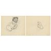 Image 1 : Pair of Mother Goose Goes Hollywood T. Hee Drawings.