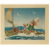 Image 3 : Set of (4) Vintage Pinocchio Lithographs.