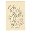 Image 1 : Original Jiminy Cricket Drawing by John Elliotte.
