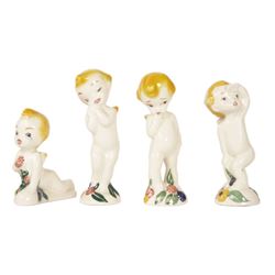 Set of (4) Vernon Kilns Fantasia Cherub Figurines.