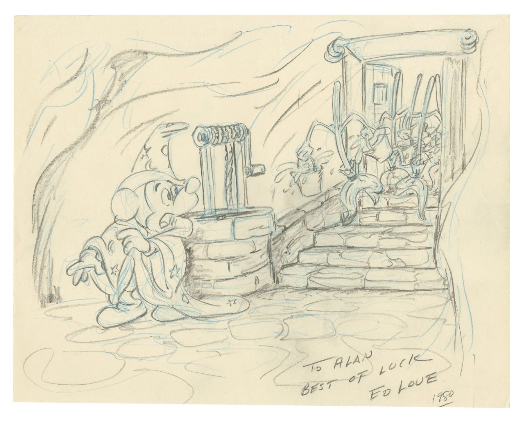 Sorcerer S Apprentice Mickey Drawing By Ed Love
