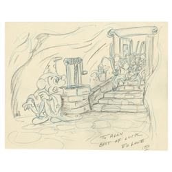 Sorcerer's Apprentice Mickey Drawing by Ed Love.