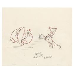 Original Dumbo Drawing by Hugh Fraser.