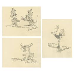 Collection of (3) Original Drawings by Howard Swift.