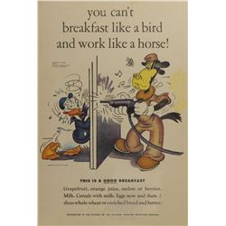Walt Disney WWII Nutrition Poster.