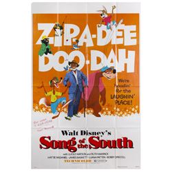 Signed Song of the South Re-Release Poster.
