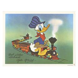 Donald Duck Postcard Signed by Yale Gracey.