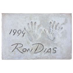 Ron Dias Cement Handprint & Signature.