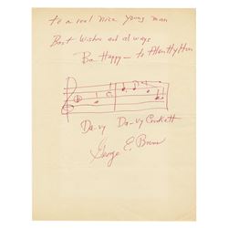 George Bruns Signed Davy Crockett Theme.