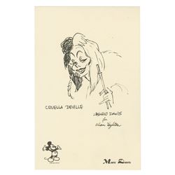 Cruella DeVille Drawing by Marc Davis.