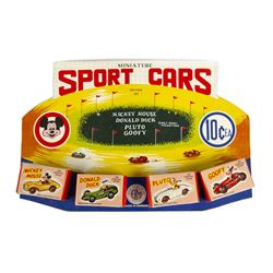 Miniature Sports Cars Store Display by Marx.