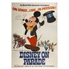 Image 1 : Disney on Parade Large Advertising Poster.