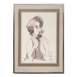 Original Madame Medusa Drawing by Milt Kahl.