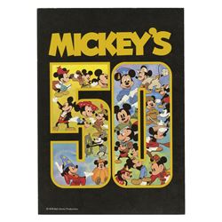 Mickey's 50th Postcard Signed By Eric Larson.