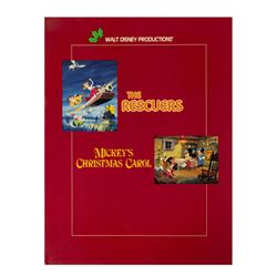 Mickey's Christmas Carol & The Rescuers Signed Program.