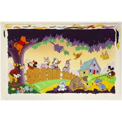 Original Walt Disney Character Painting for Book Cover.