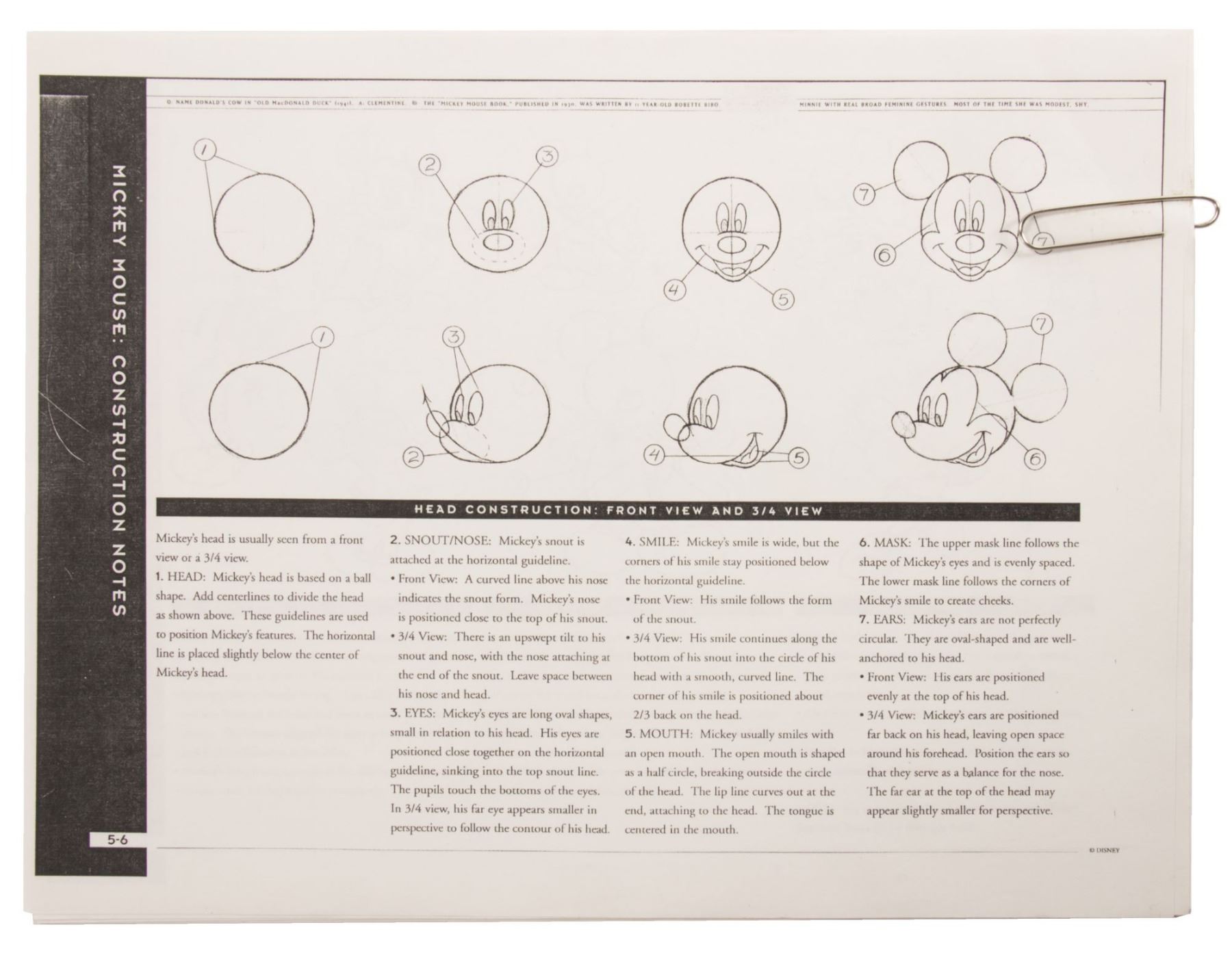 Disney Character Style Guide for Disney Store. - Van Eaton Galleries