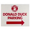 Image 1 : Donald Duck Parking Sign from Donald's 50th Birthday.