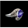 Image 1 : 18KT White Gold 1.72 ctw Tanzanite and Diamond Ring