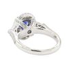 Image 3 : 3.17 ctw Sapphire and Diamond Ring - 18KT White Gold