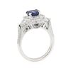 Image 4 : 3.17 ctw Sapphire and Diamond Ring - 18KT White Gold