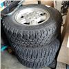 Image 1 : SET OF 3 TRACTION KING 235/75 R15 TIRES ON GMC 6 BOLT RIMS