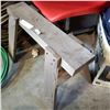 Image 2 : ROLLING RED BUCKET CHAIR AND SMALL WOOD SAW HORSE
