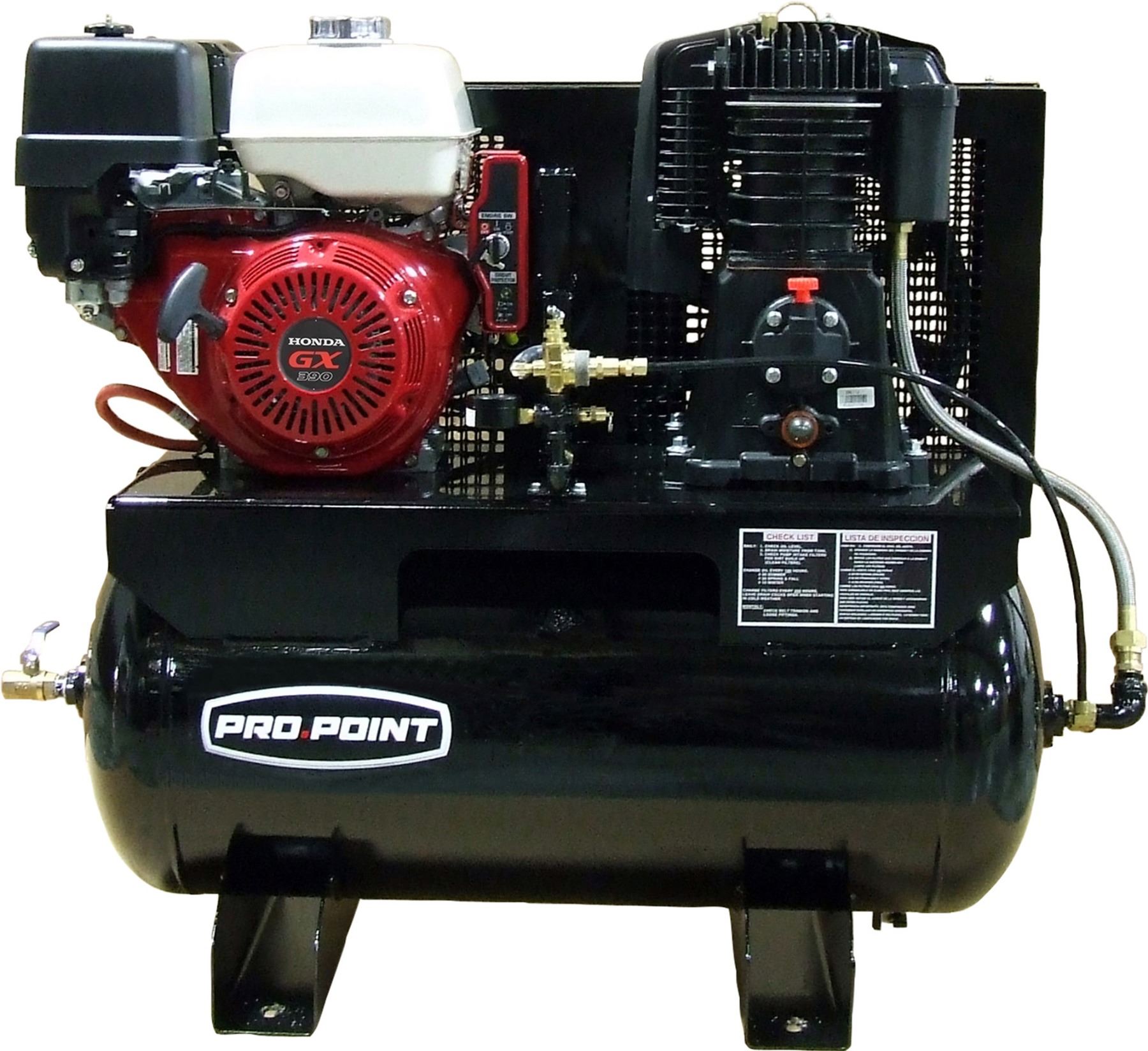 PRO POINT HONDA GX 340 30 GALLON 2 STAGE TRUCK MOUNT AIR COMPRESSOR