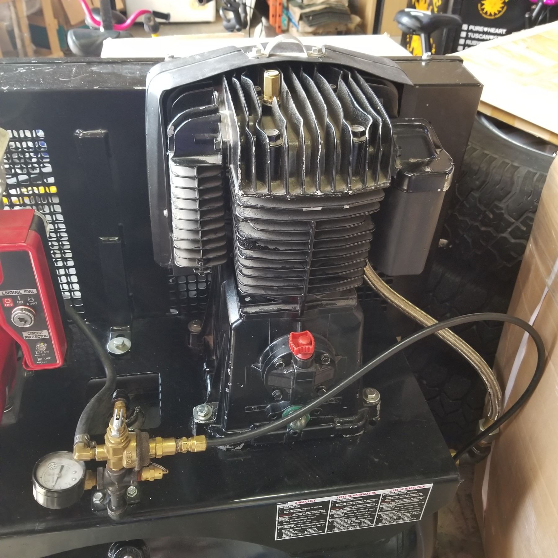 PRO POINT HONDA GX 340 30 GALLON 2 STAGE TRUCK MOUNT AIR COMPRESSOR ...