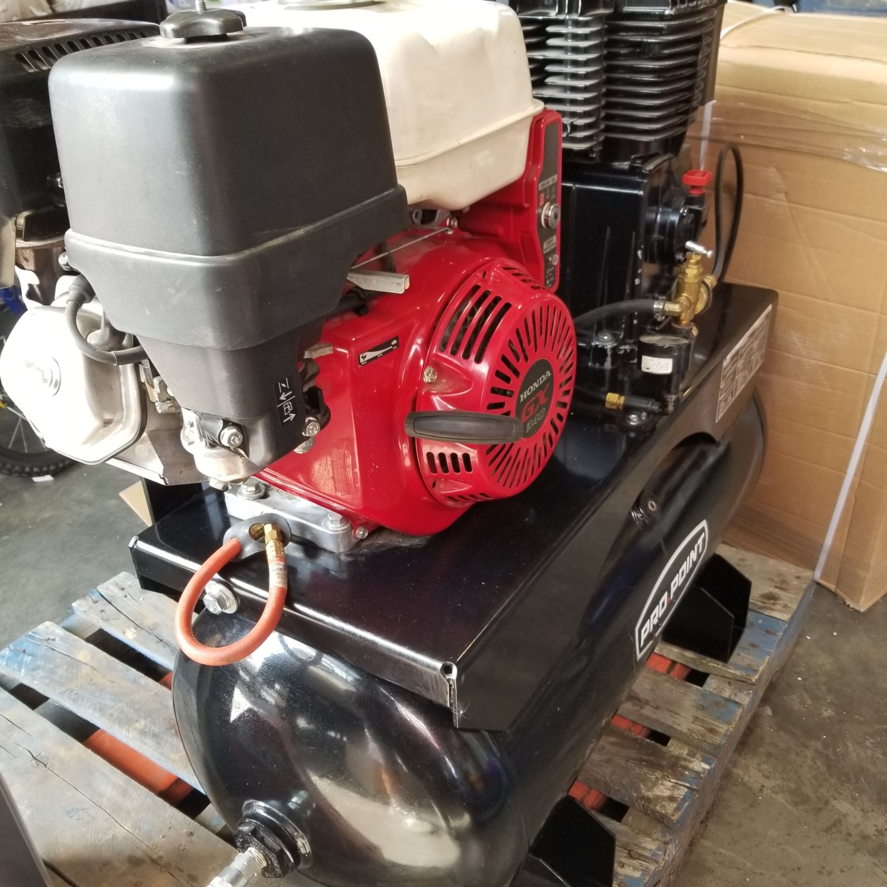 PRO POINT HONDA GX 340 30 GALLON 2 STAGE TRUCK MOUNT AIR COMPRESSOR