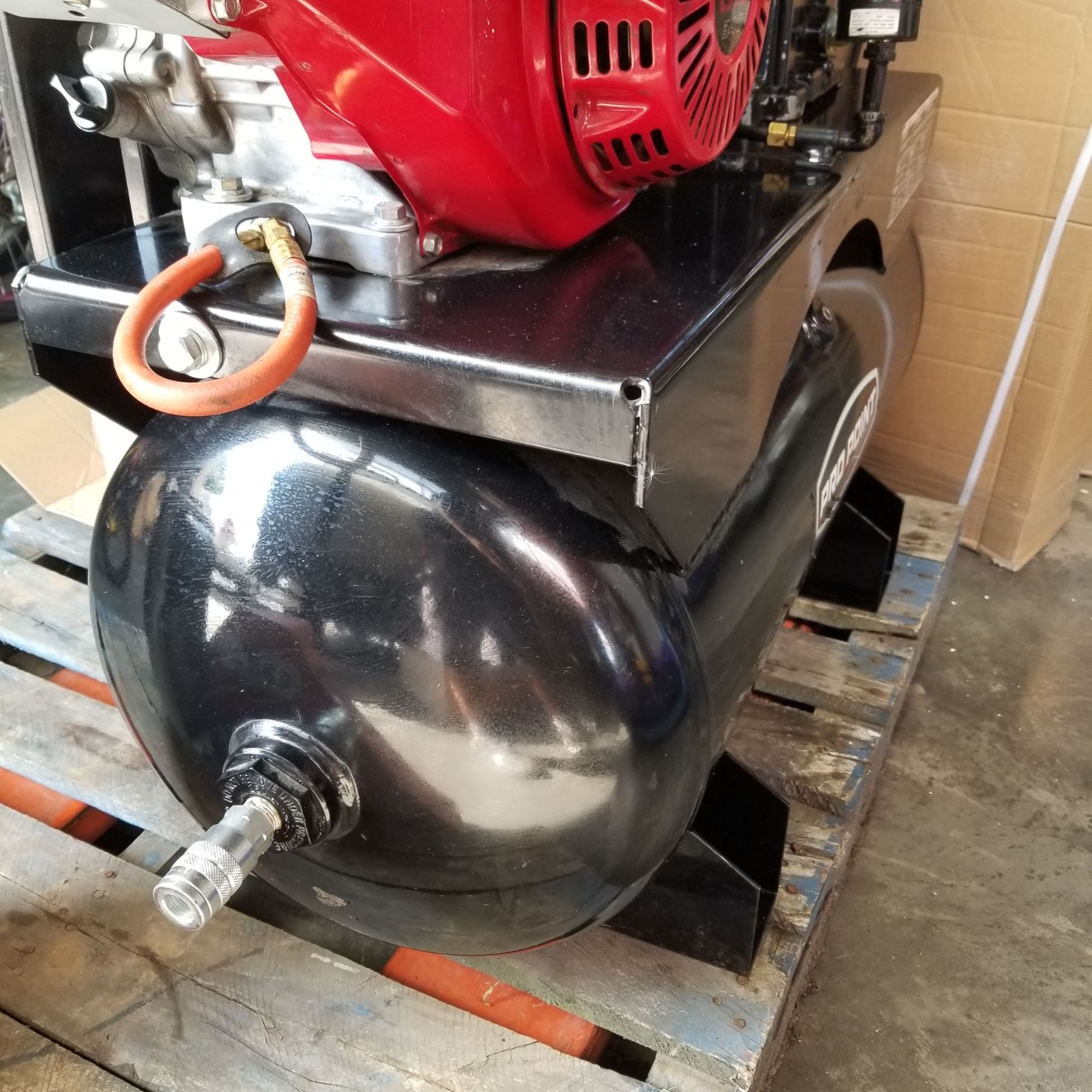 PRO POINT HONDA GX 340 30 GALLON 2 STAGE TRUCK MOUNT AIR COMPRESSOR