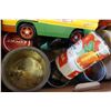Image 2 : LOT OF COLLECTIBLES COWABUNGA CARL NINJA TURTLE VAN, MOLSON MINI KEGS, AND VINTAGE TINS