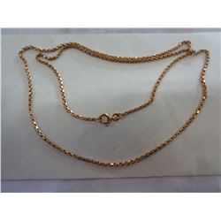 BOX LINK 10K NECKLACE