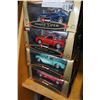 Image 1 : 4 BOXES BURAGO DIE CAST CARS 1:24 - DODGE, PORSCHE, CORVETTE