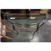 Image 2 : IRON BASE GLASS TOP D TABLE